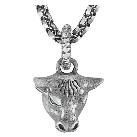 gucci anger forest bull's head necklace